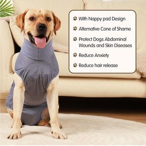 Physiological recovery suit for male and female dogs